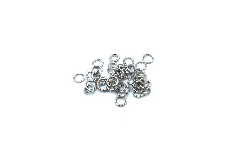 Anneaux de jonction (jump rings) couleur Argenté foncé, taille au choix