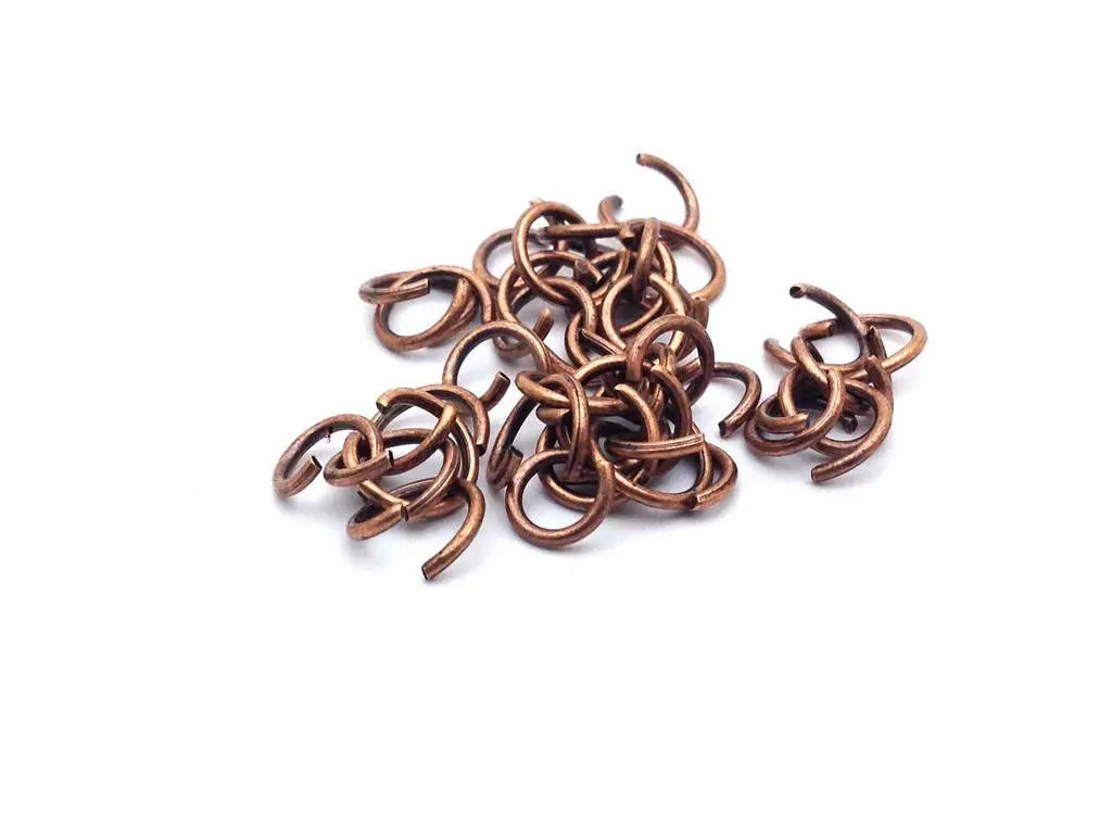 Anneaux de jonction (jump rings) couleur Cuivre, taille au choix