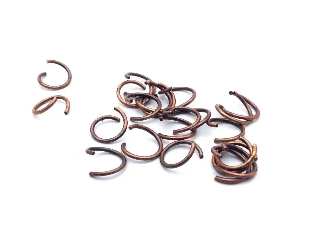 Anneaux de jonction (jump rings) couleur Cuivre, taille au choix