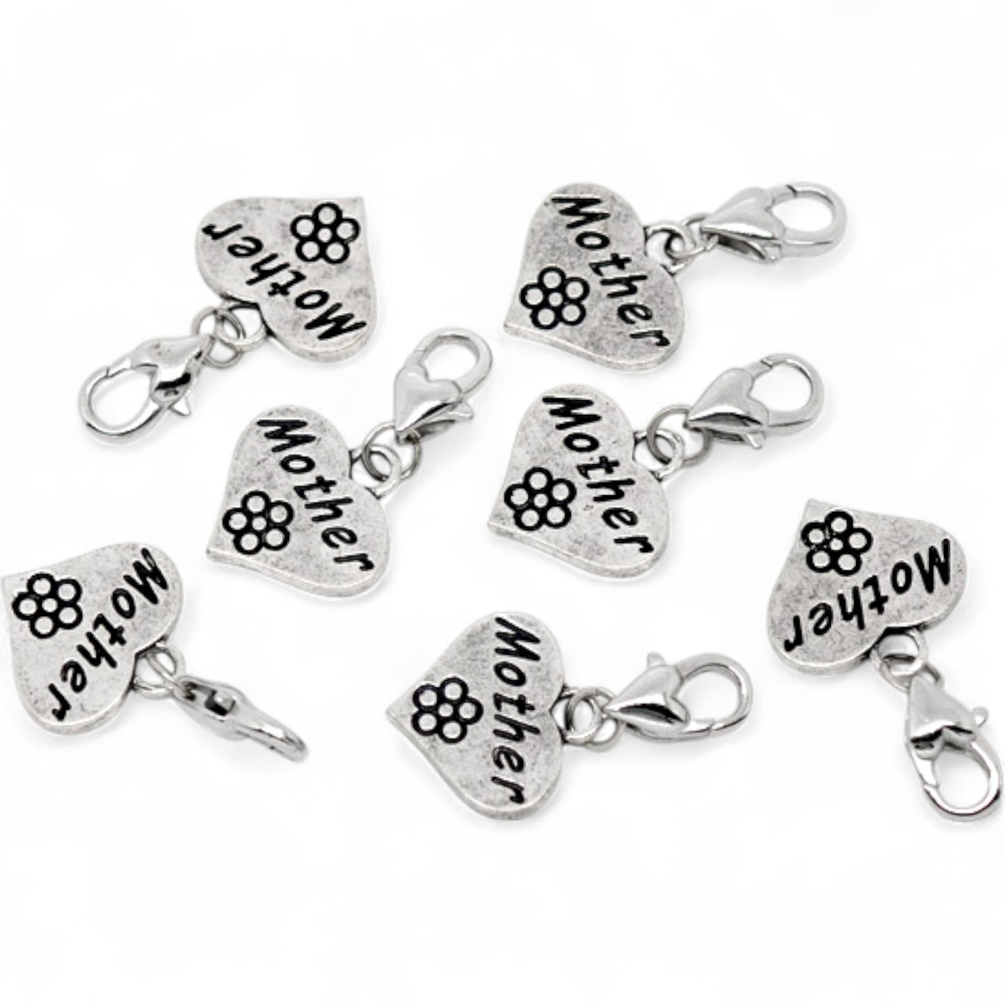 Charm Cœur "Mother" à Fermoir – 31 x 17 mm