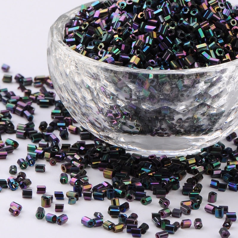 Perles de rocaille "cut" en verre – Taille 11/0 (~2,2mm) -25g