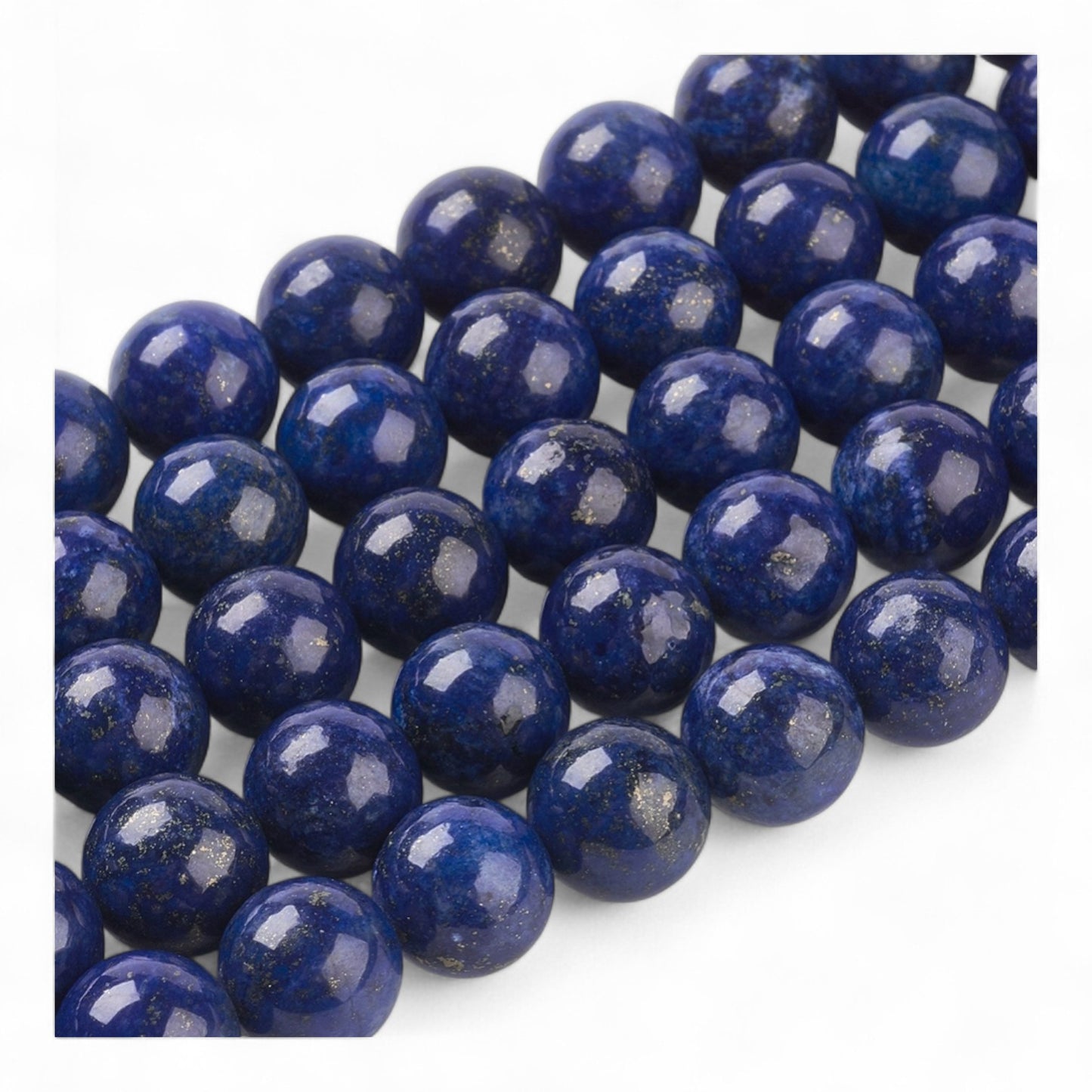 x5 Perles en Lapis Lazuli naturel – 10 mm