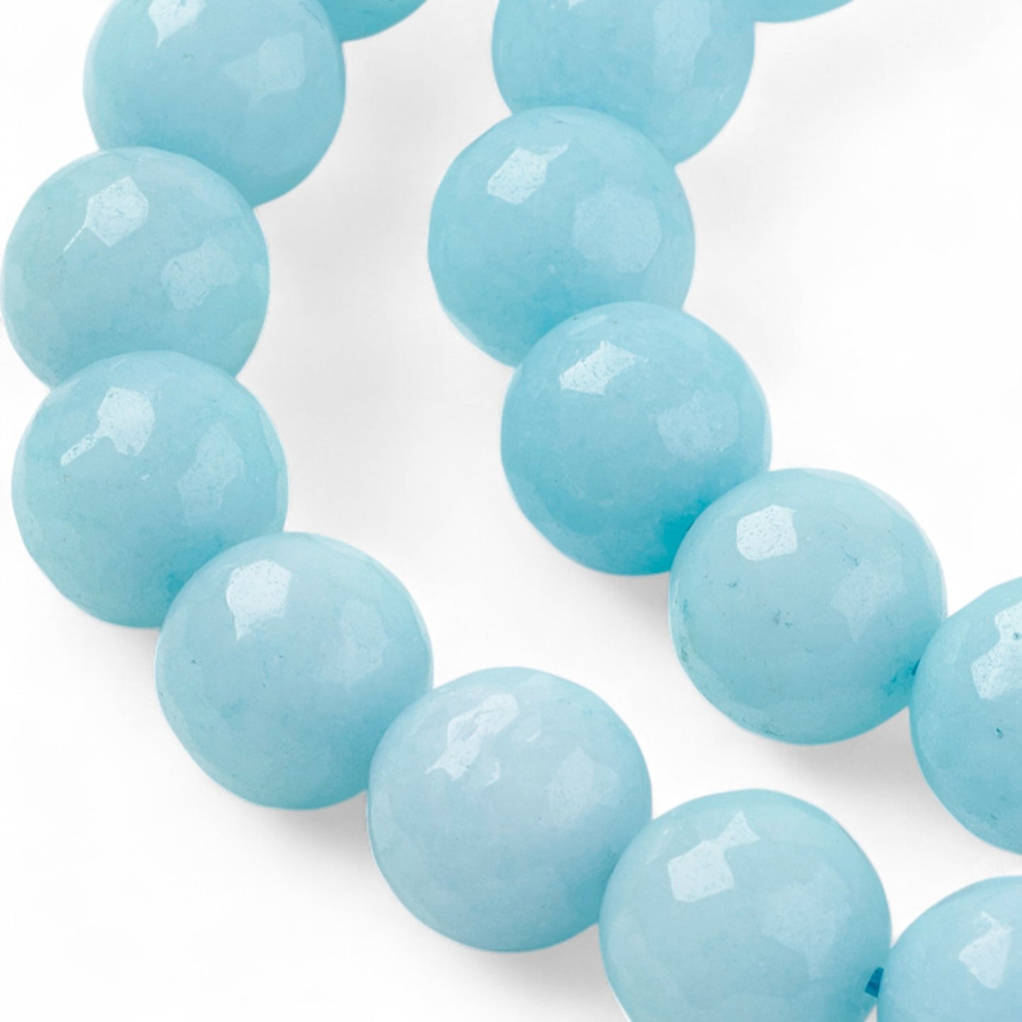x5 Perles en Amazonite Teintée Facettée – 10 mm