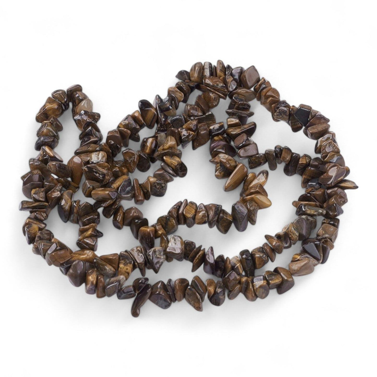 1 fil (360 perles) de Perles en Œil de Tigre – Forme Chips Naturelle
