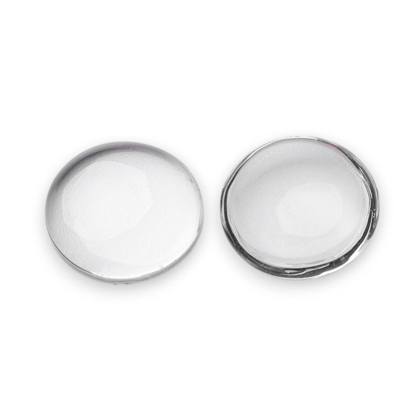 x2 ou x5 cabochons demi-ronds en Verre Transparent – 12 à 30 mm