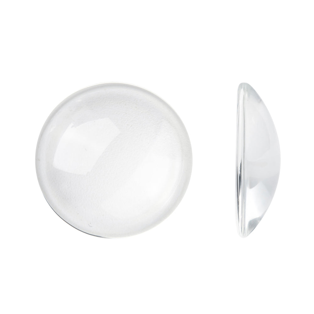 x2 ou x5 cabochons demi-ronds en Verre Transparent – 12 à 30 mm