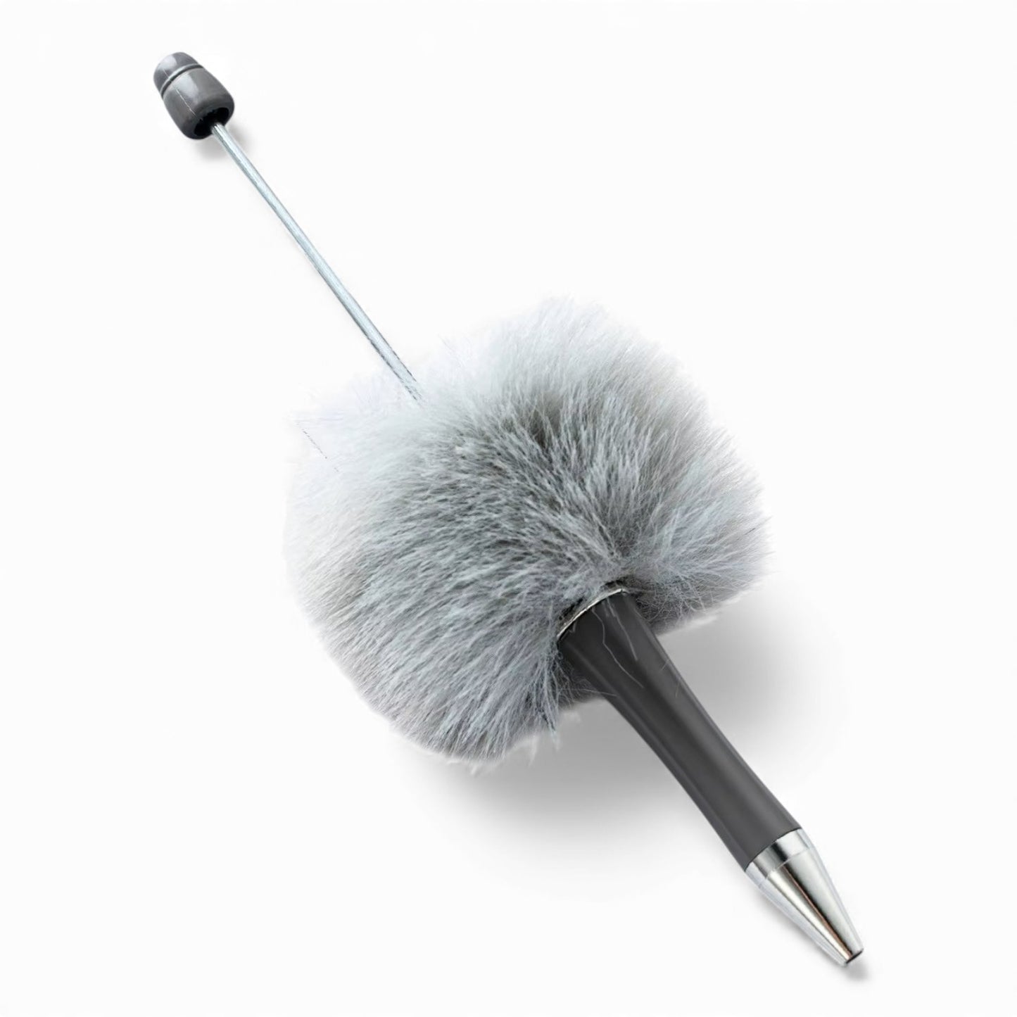 Stylo à tige personnalisable avec pompon – Couleurs au choix