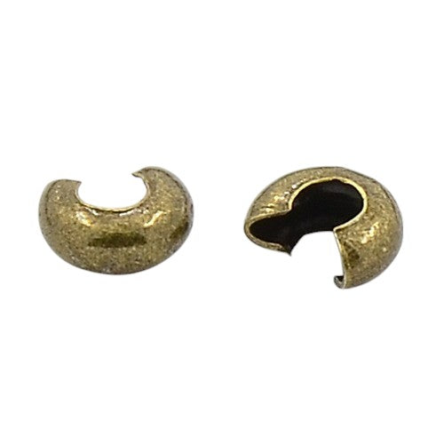 50 Crimp Beads Cover – Cache-perles à écraser ou à nœud: 4mm
