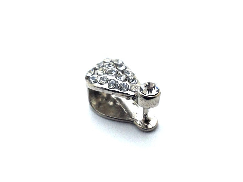 x1 bélière à 1 niveau strassée, 15x8mm