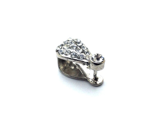 x1 bélière à 1 niveau strassée, 15x8mm