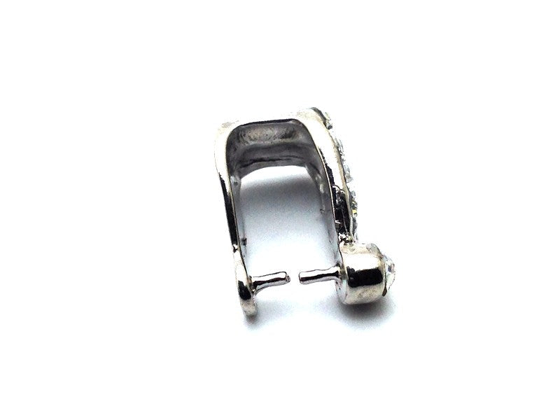 x1 bélière à 1 niveau strassée, 15x8mm