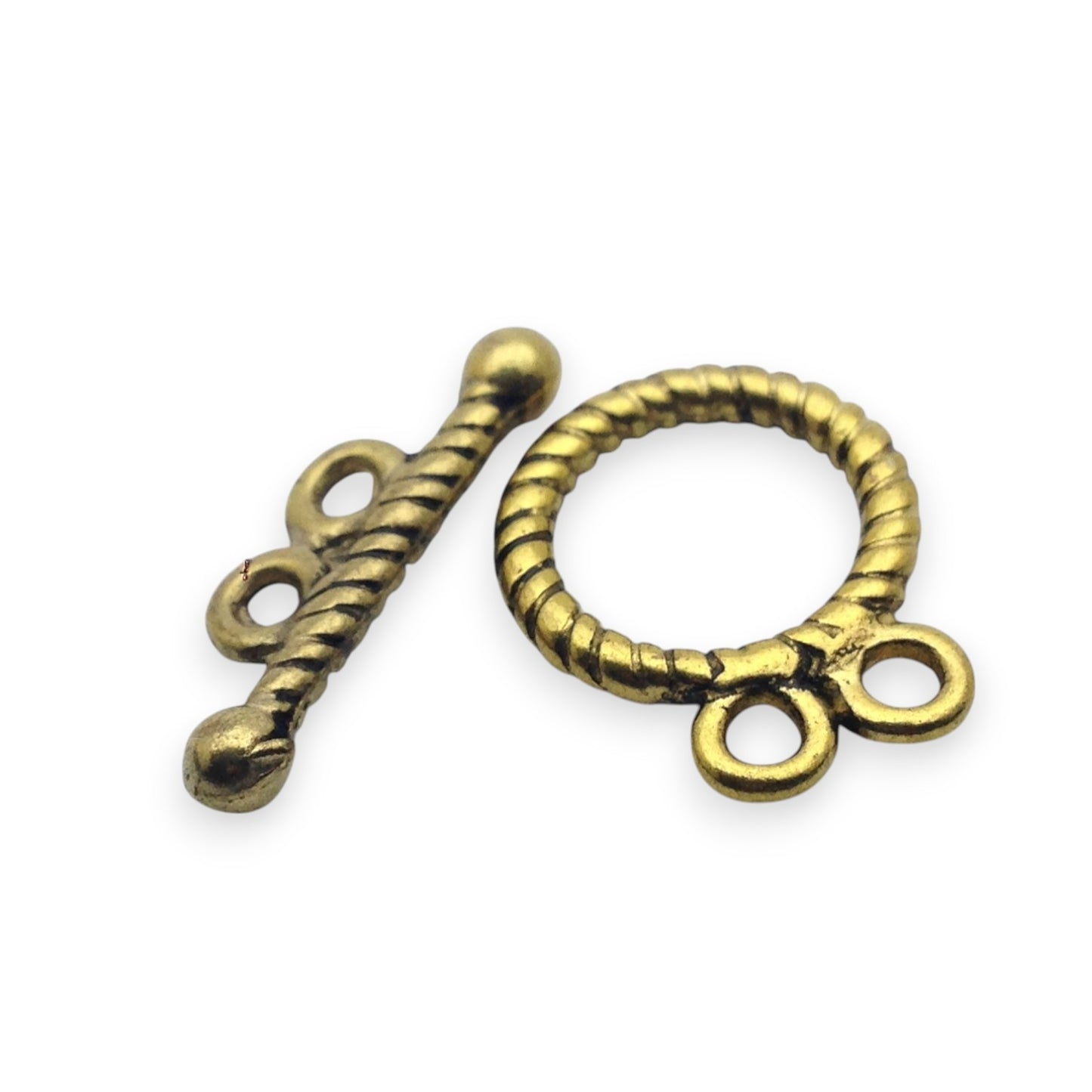 x1 Fermoir T Toggle Double Rang – Doré Vieilli