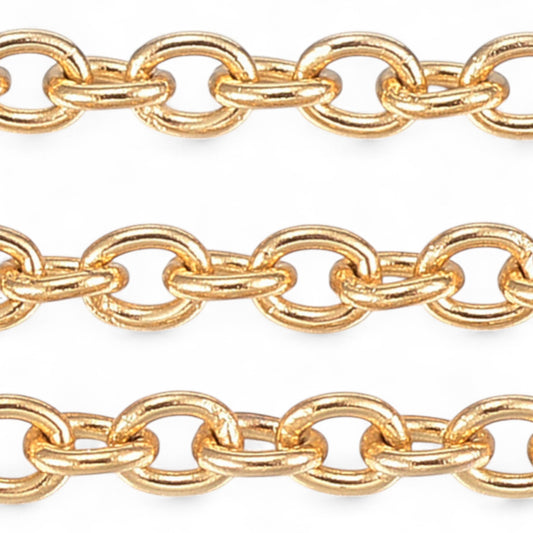 x20cm Chaîne à Maillons Soudés – Acier Inoxydable 304 – 2,5 x 2 mm