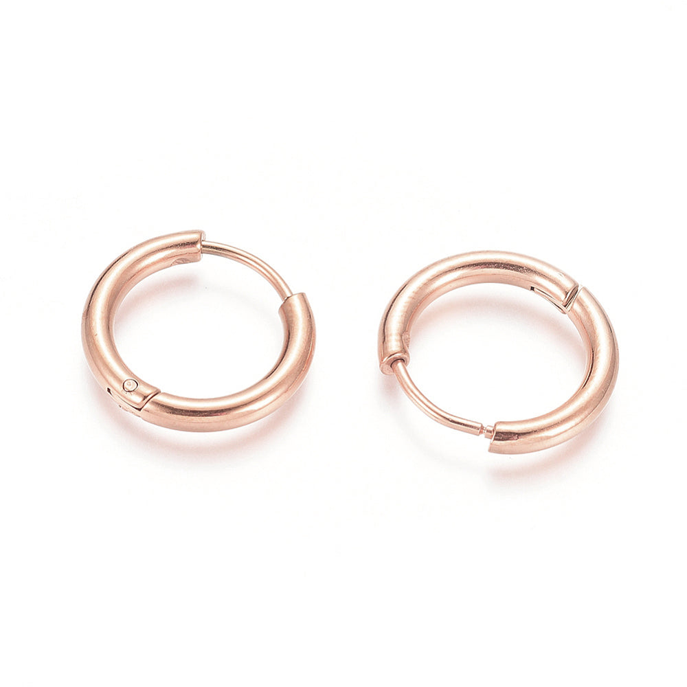 1 paire Boucles d’Oreilles Créoles Acier Inoxydable 304 et 316 – 16, 23 ou 25 mm