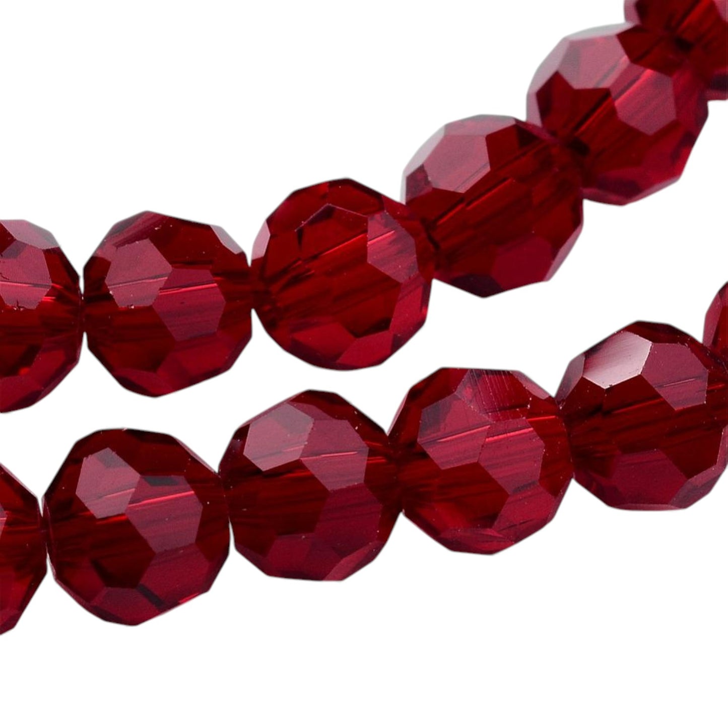 x1 Fil de Perles en Verre Facettées – 8 mm – Couleurs au choix (32 facettes)