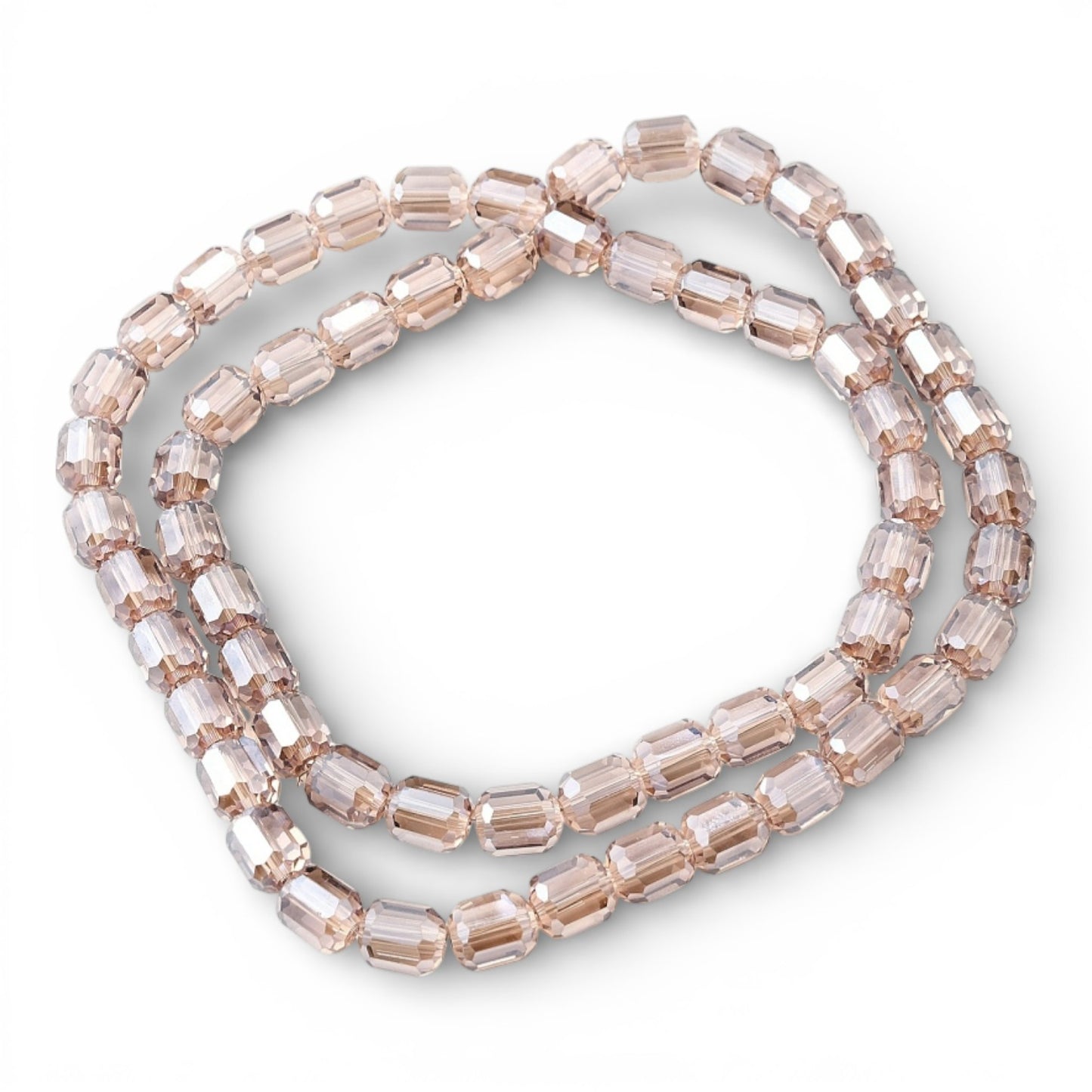 x1 Fil de Perles de verre électroplaquées – Cylindriques à facettes 9 x 7,5 mm – Violine