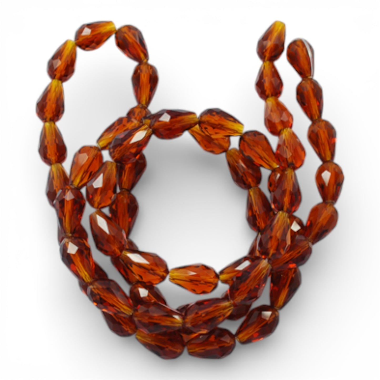 x10 Perles Gouttes en Verre Électroplaqué AB – 15 mm