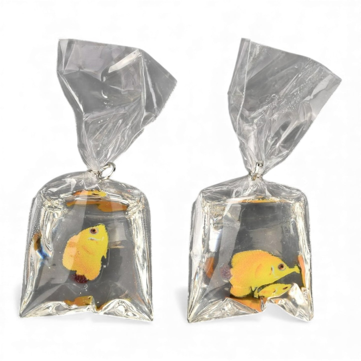 x1 Pendentif Poisson en Résine 3D – Jaune ou Bleu – 48 à 51 mm