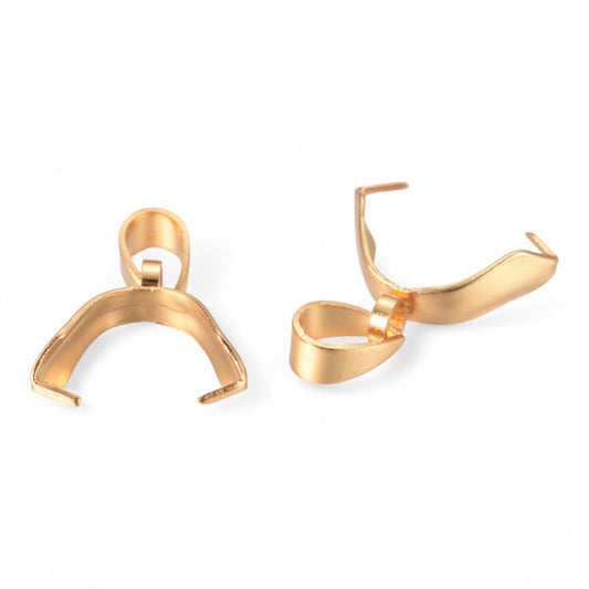 x2 Bélières Dorées en Acier Inoxydable 304 – 12,5 mm