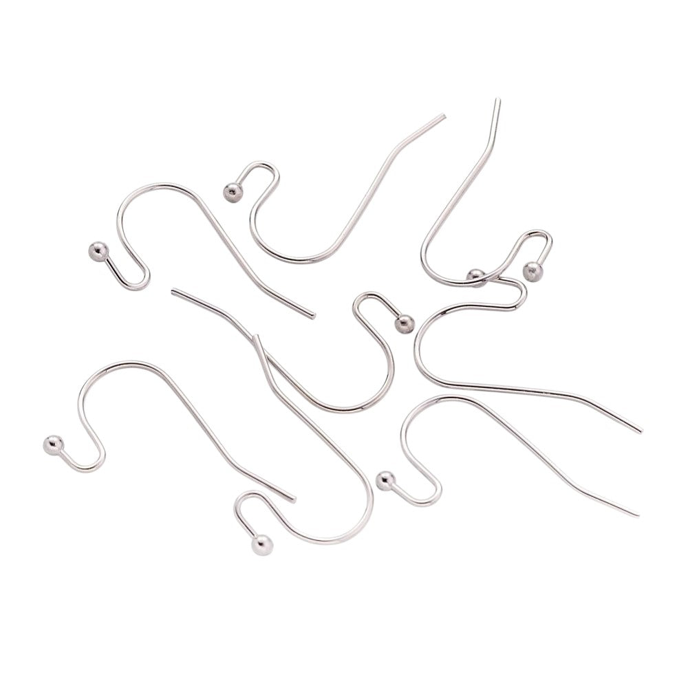 Crochets d'oreilles "S" finition perle