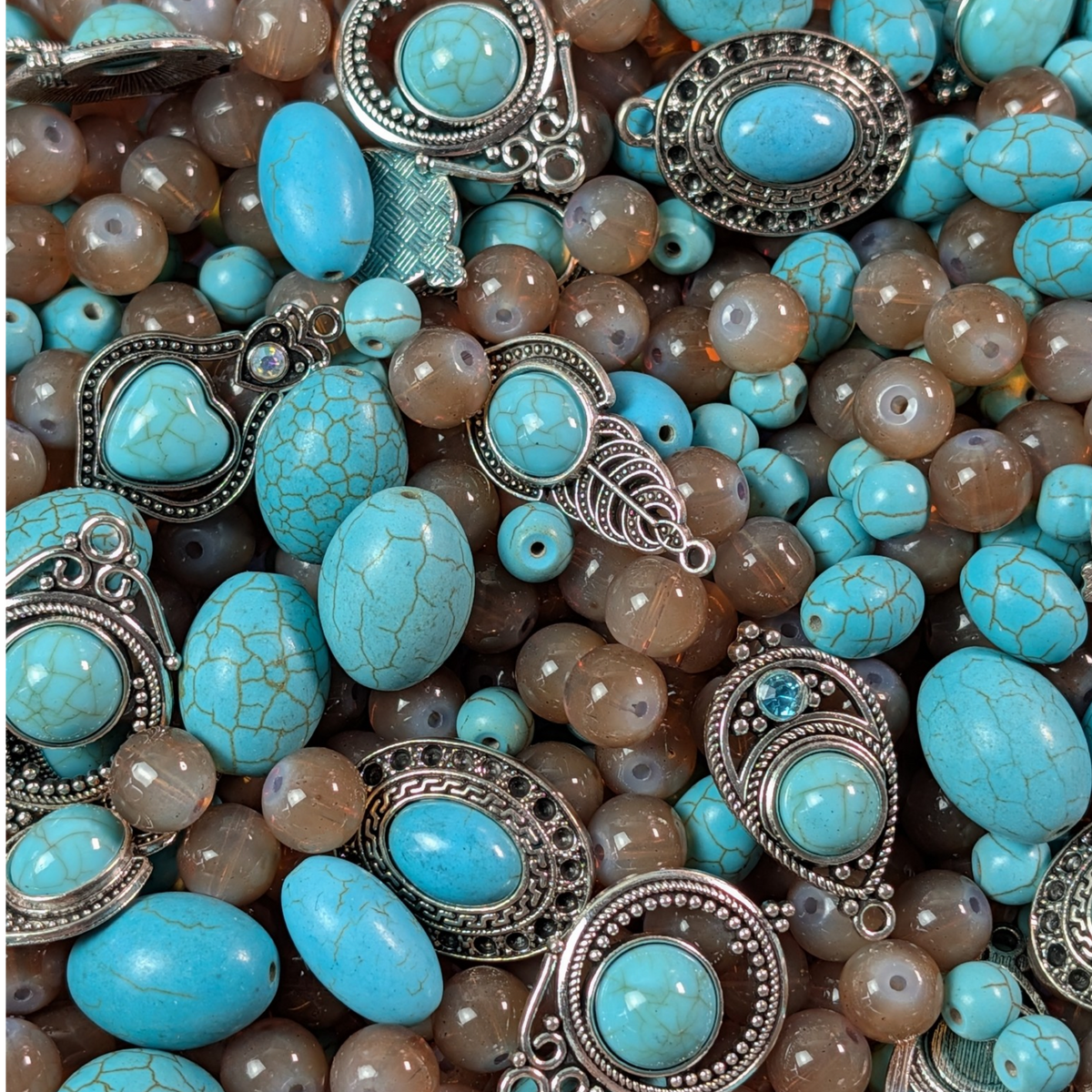 Collection « Légendes Navajo » – Perles en verre et Turquoise
