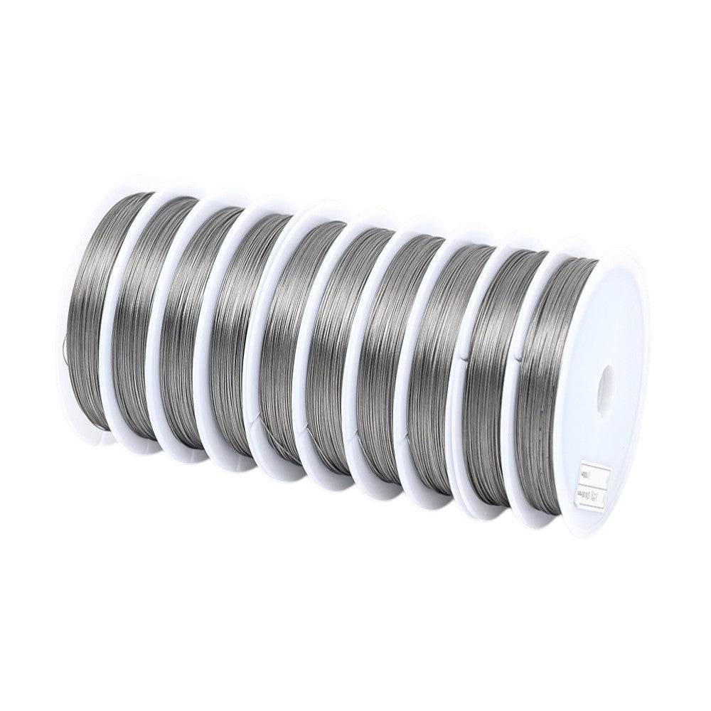Bobine de 50 m de Fil d'Acier Gainé Argenté – Ø 0,38 mm