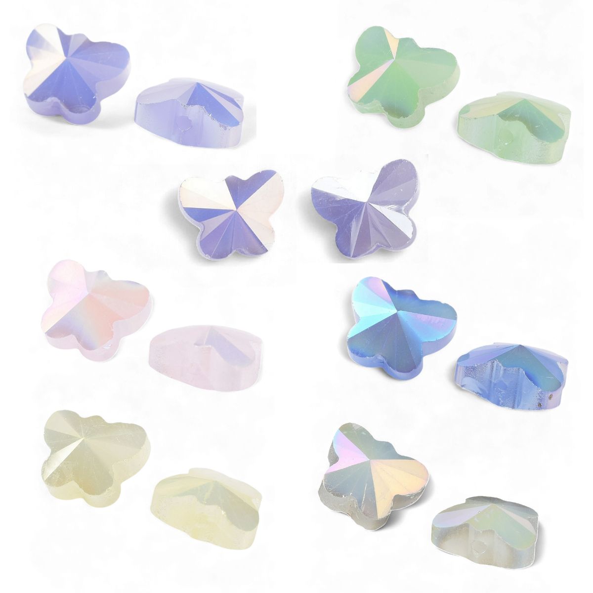 x10 Perles Papillons en Verre Électrolytique – AB