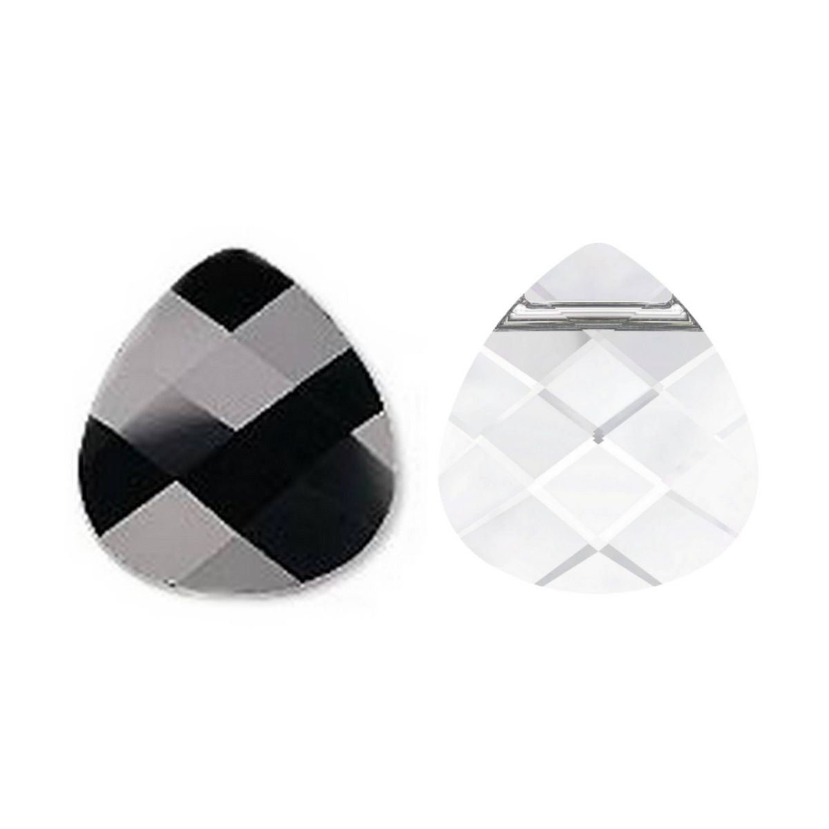 Pendentif Briolette Swarovski Elements – 15,4 mm – Crystal ou Jet