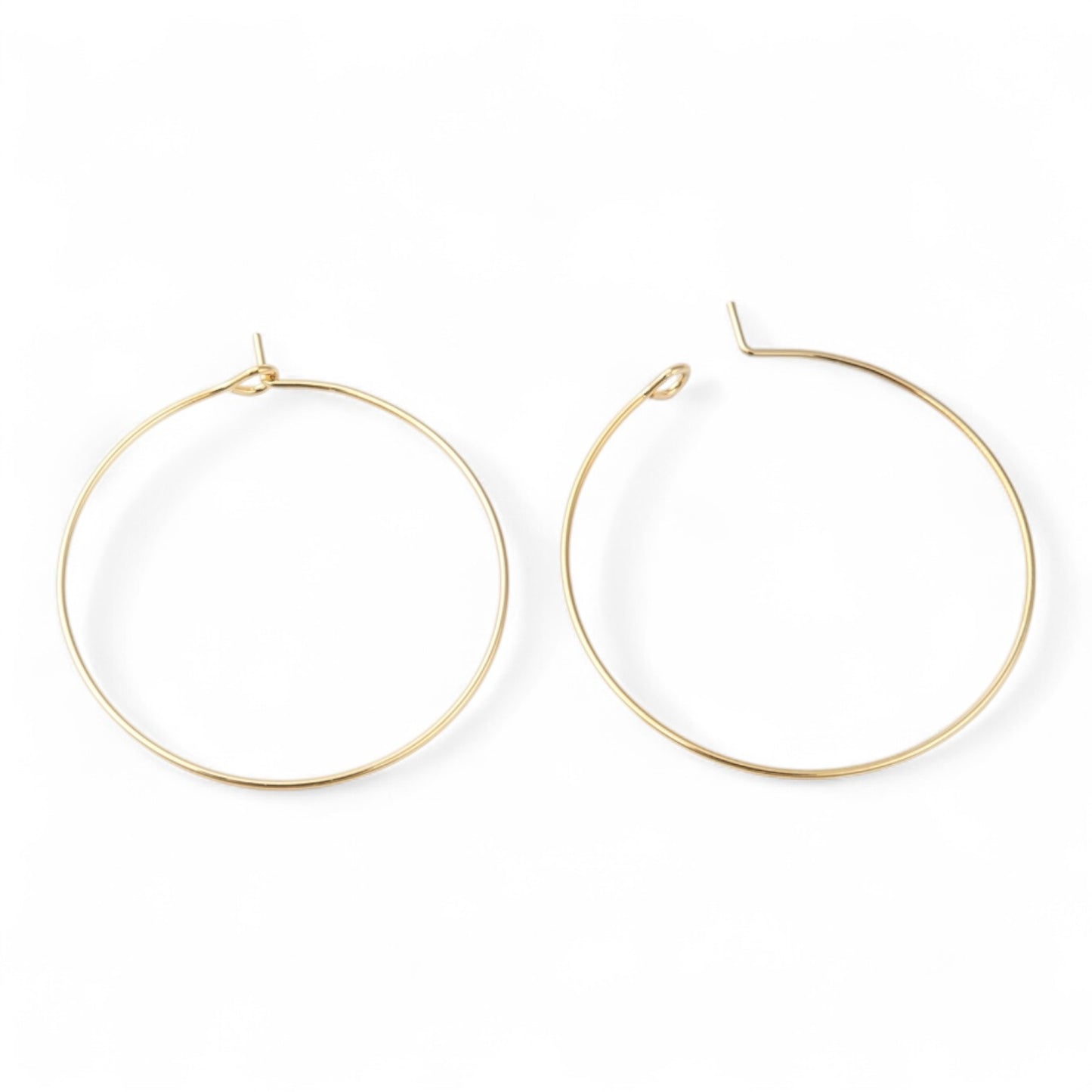 x1 paire Créoles en acier inoxydable 316L – Plaqué or 18K ou acier