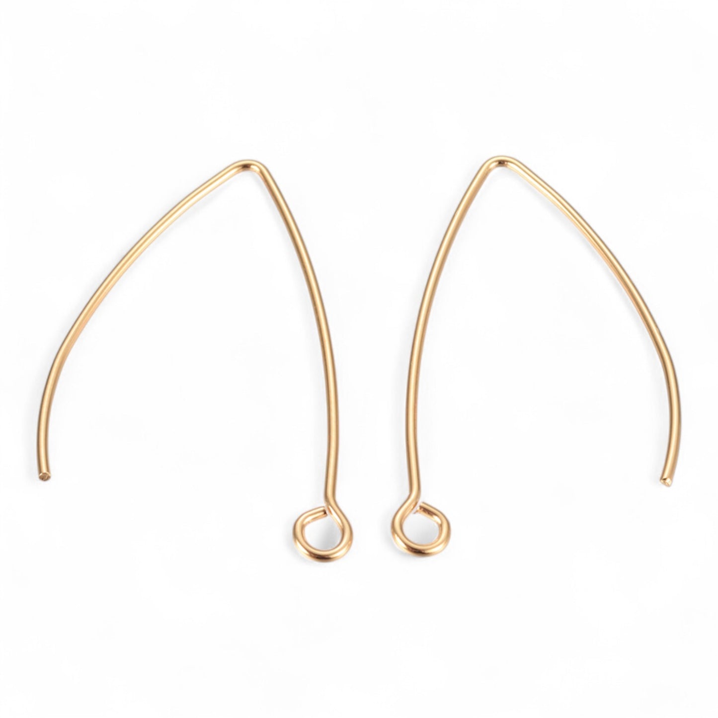 x1 paire Crochets de boucles d’oreilles en acier inoxydable 304