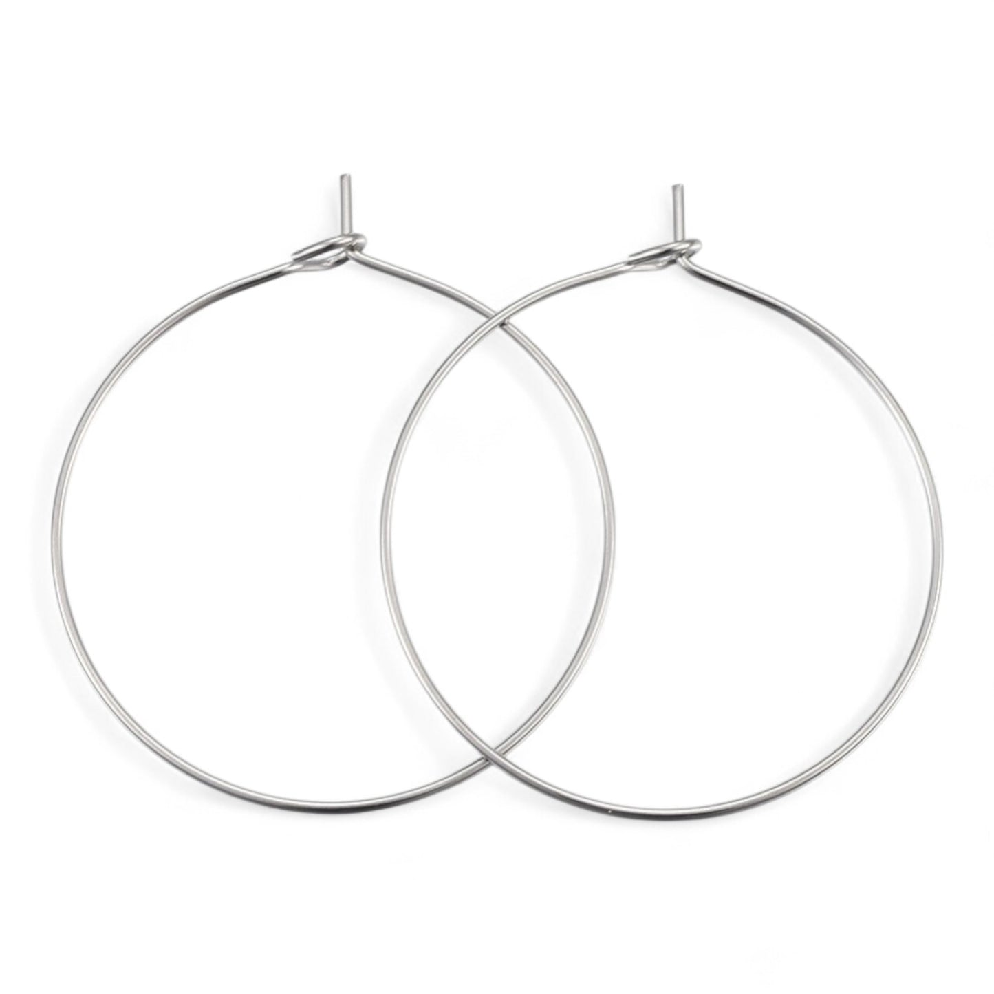 x1 paire Créoles en acier inoxydable 316L – Plaqué or 18K ou acier
