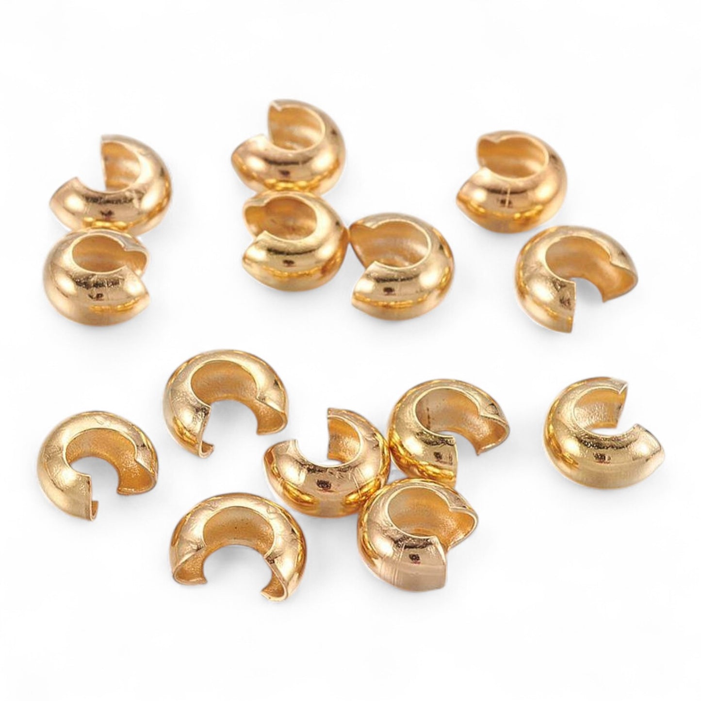 50 Crimp Beads Cover – Cache-perles à écraser ou à nœud: 4mm