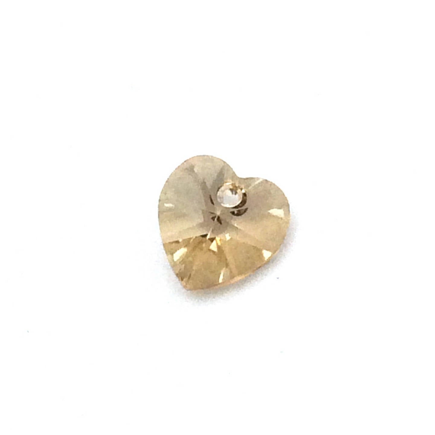 x2 Pendentifs Cœurs Swarovski Elements Golden Shadow – 10 mm