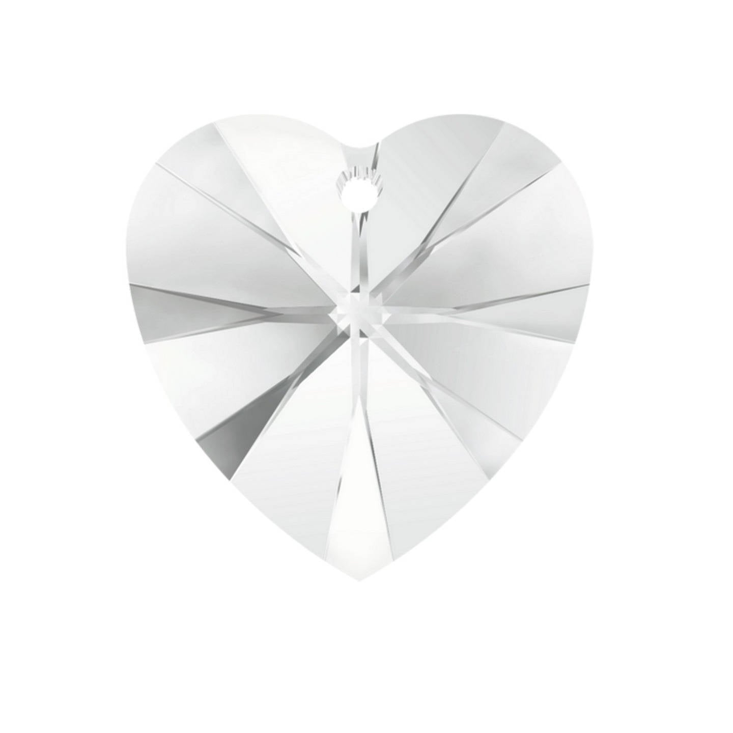 x1 Pendentif Cœur Swarovski Elements Cristal – 14 mm