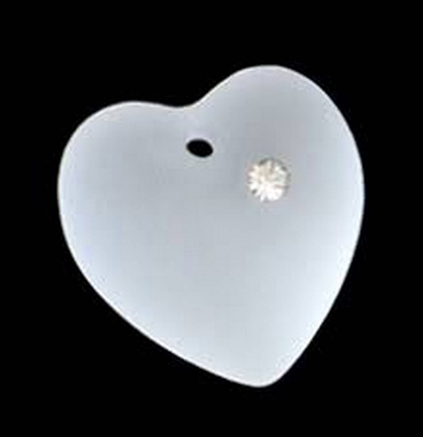 x1 Pendentif Cœur Swarovski Elements – 16 mm – Finition Mate