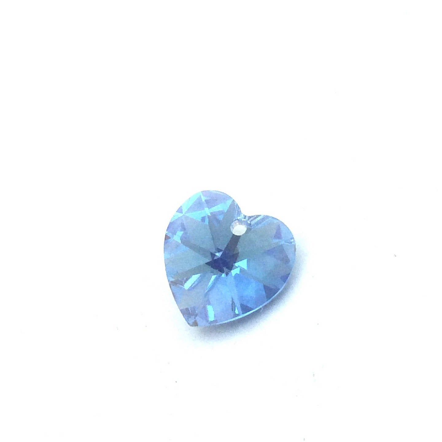 Pendentif Cœur Swarovski Elements – Crystal Aquamarine AB – 18 mm