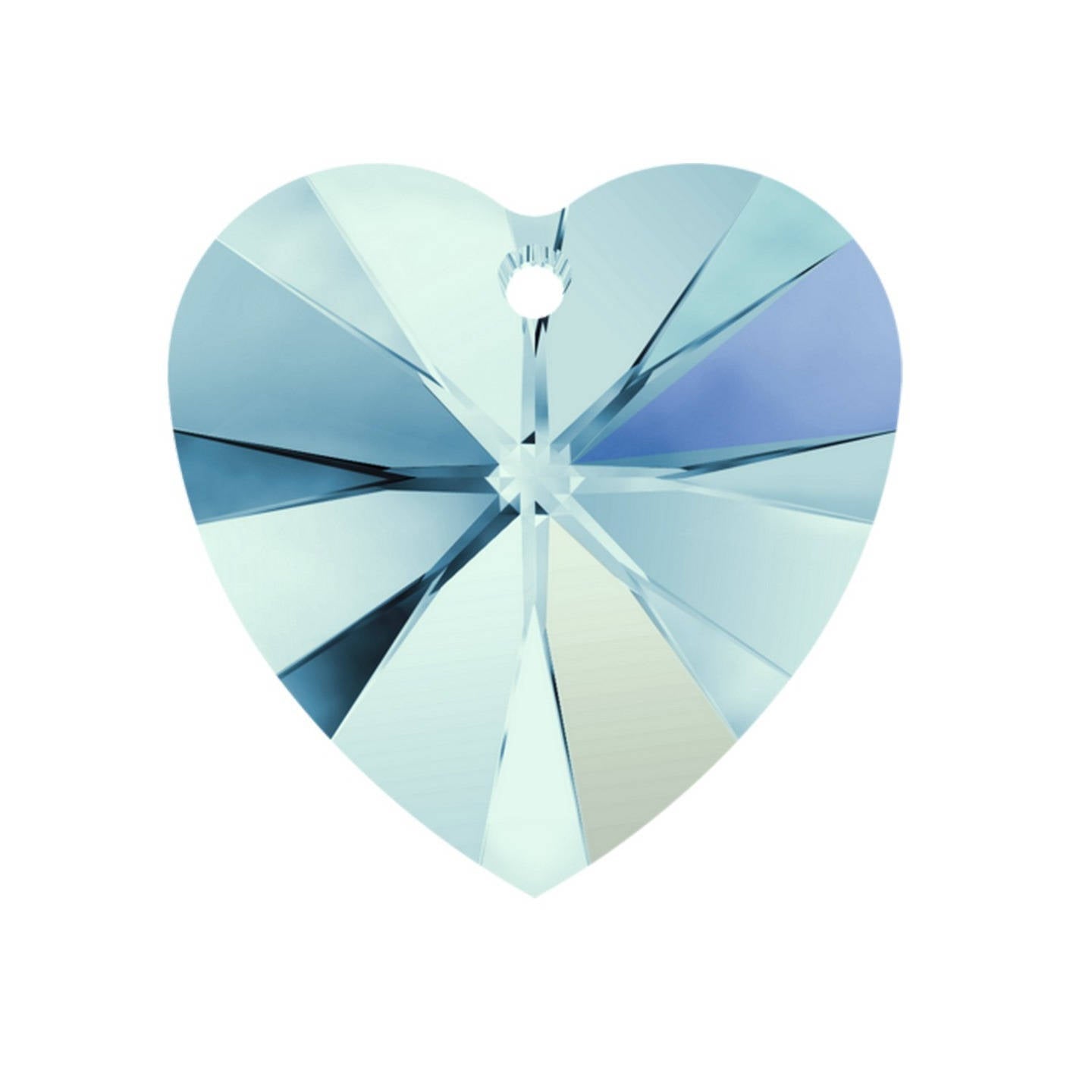 Pendentif Cœur Swarovski Elements – Crystal Aquamarine AB – 18 mm