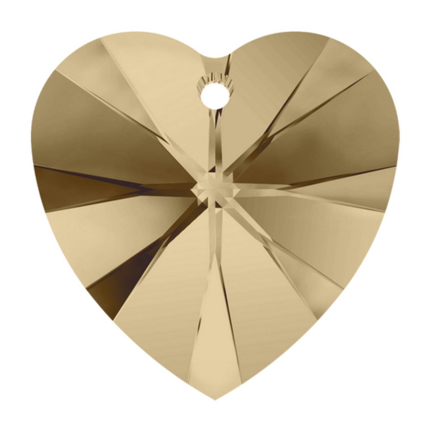 Pendentif Cœur Swarovski Elements – Golden Shadow – 28 mm