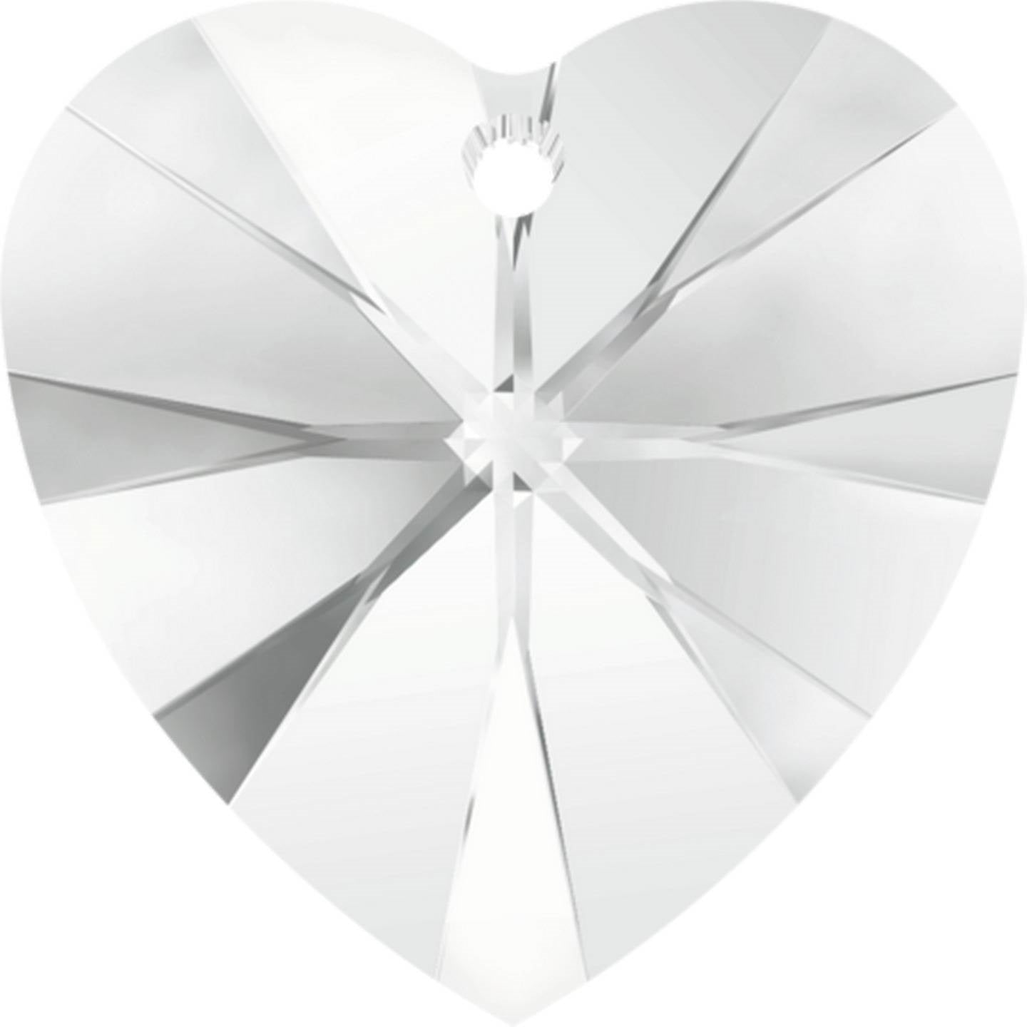 Pendentif Cœur Swarovski Elements – Couleurs au choix – 40 mm