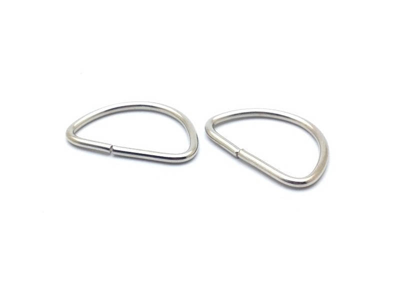Anneaux de jonction demi-lune spécial porte-clés 23x15mm