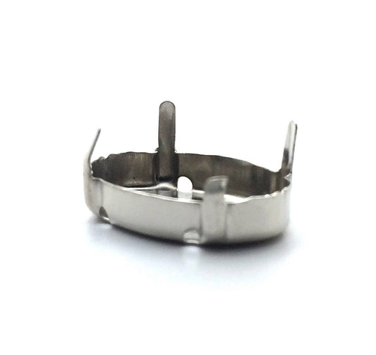 x5 Sertissures à griffes ovales en laiton – 13x18 mm