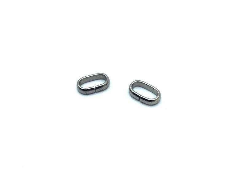 5 Anneaux de jonction ovale ouvert en acier 9x5mm