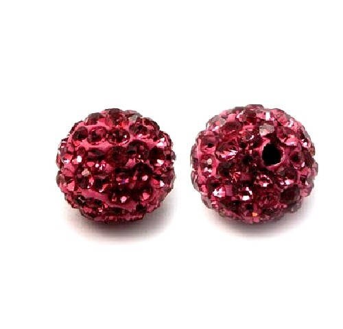 x5 Perles Strass en Argile Polymère – 10 mm