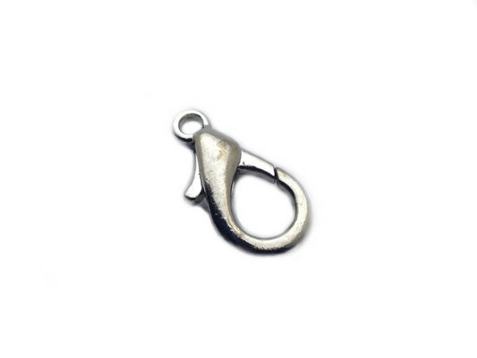 x5 grands fermoirs mousquetons – Métal argenté 21mm