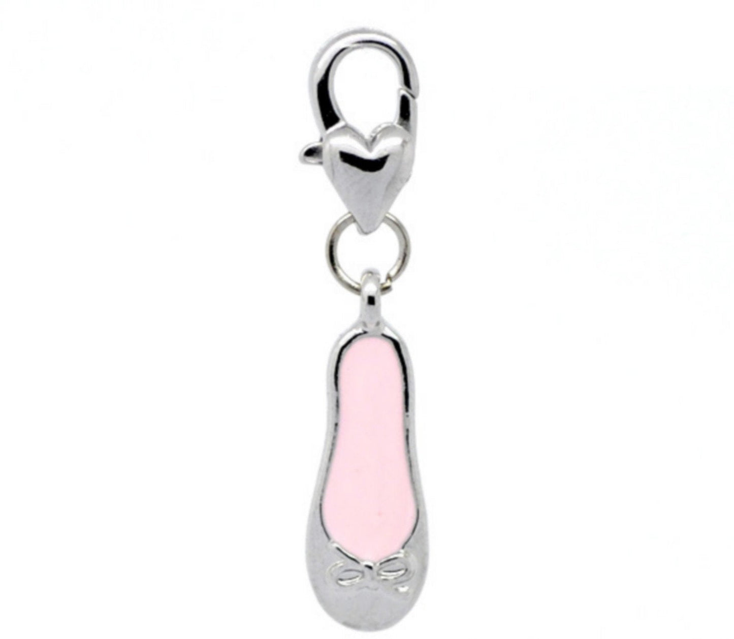 x1 Charm Chausson de Danseuse – Émaillé Rose – 36 mm