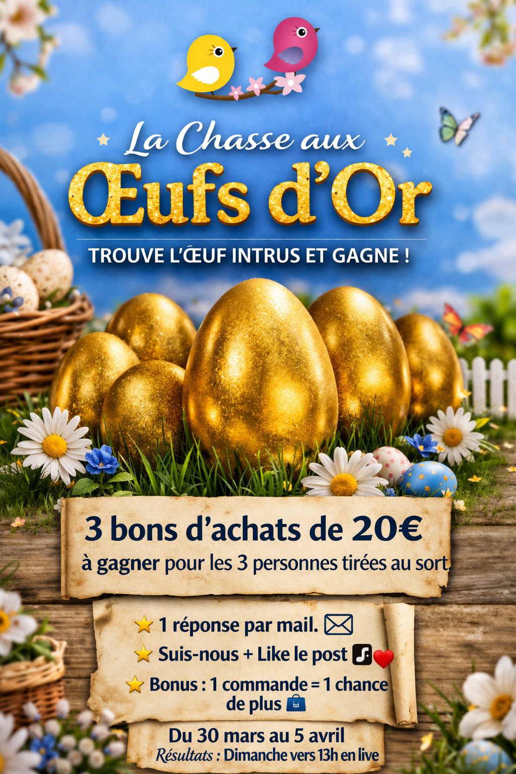 RÈGLEMENT DU JEU CONCOURS – CHASSE AUX ŒUFS D’OR
