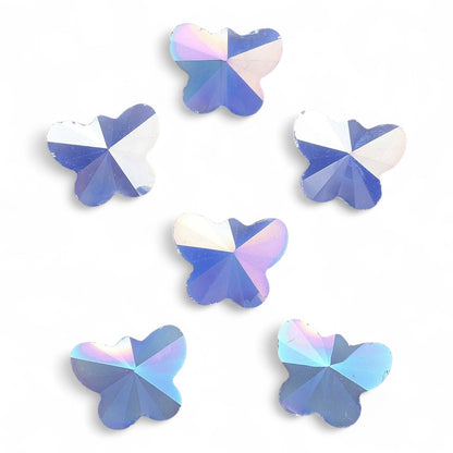 x10 Perles Papillons en Verre Électrolytique – AB