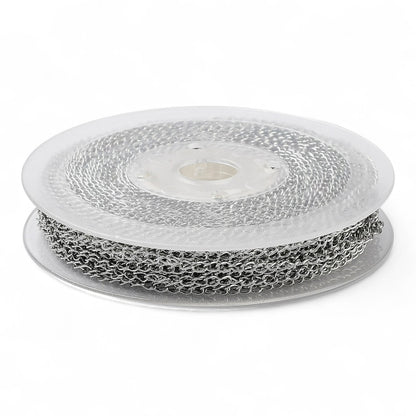 x20cm Chaînes Ovales Plates en Acier Inoxydable 304 – 2 mm