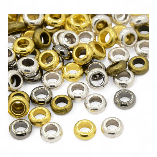 x10 Perles d’Espacement Style Tibétain – 7 mm