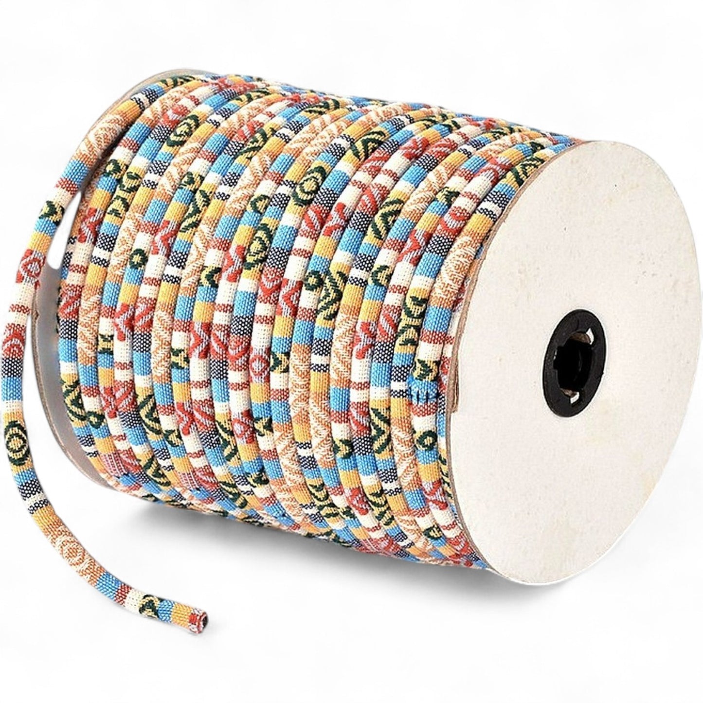 50cm de Cordon Tissu Ethnique – Couleurs au choix – Ø 4 mm
